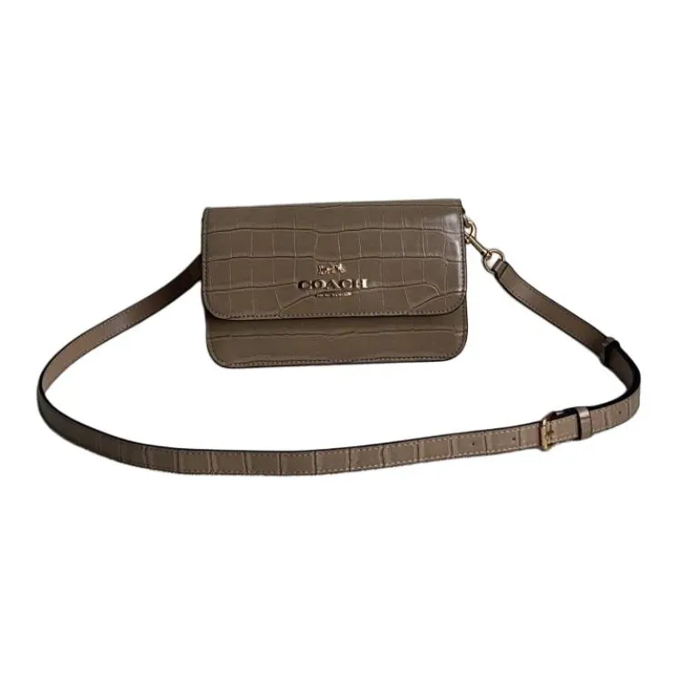 COACH Brynn Cow Leather Crossbody Bag, Shoulder Bag Medium Size Women's Brown-1