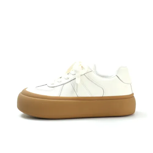 BAKERLOO Slip Resistant Low Top Skateboard Shoes Women's Ecru