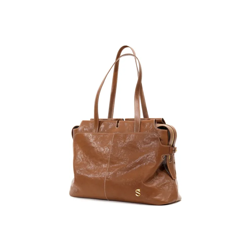 FIEDLE&SISSI Vegetable Tanned Cow Leather Wild Collection Carry on Shoulder Bag Regular Women's Multicolor-4