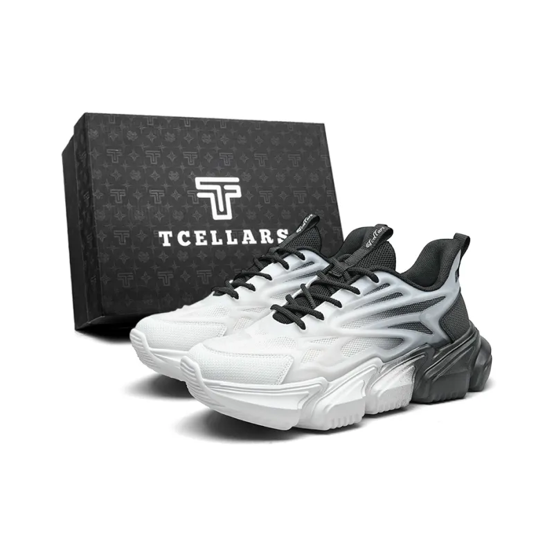 TCELLARS Slip Resistant, Abrasion Resistant, Lightweight, Height Increasing Low Top Chunky Sneakers Men's-2