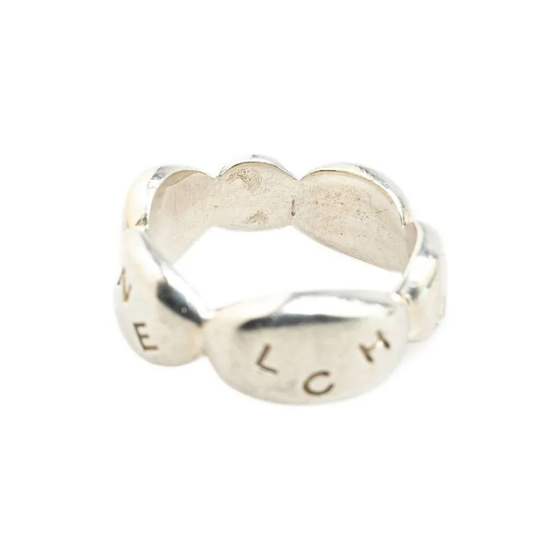 CHANEL 2000 2020 Sterling Silver Logo Engraved Ring-3