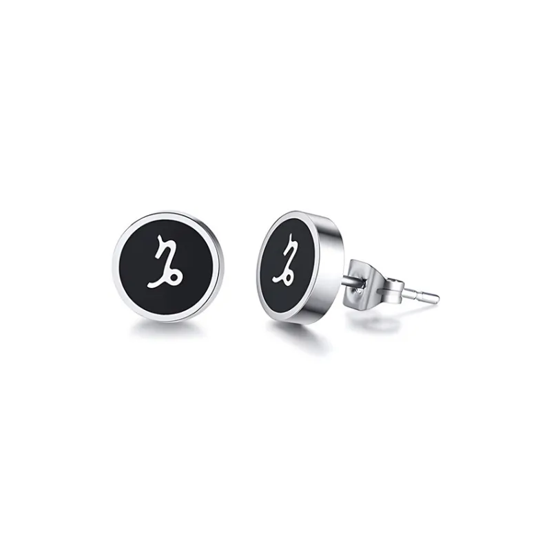 FANSHINER Titanium Steel Stud Earrings Men's-13