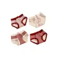 Red Edge Large Plaid+White Edge Houndstooth+Red Edge Houndstooth+White Edge Large Plaid