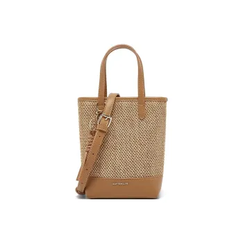 BASTO Fabric+Artificial Leather Crossbody Bag Small Size Women's Brown/Black/Coffee