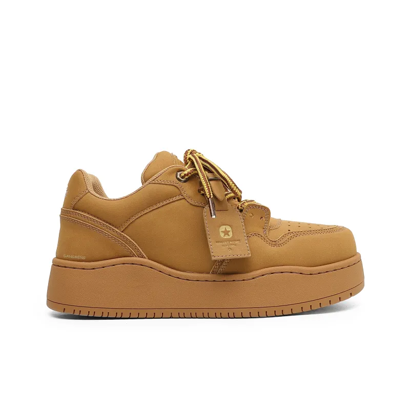Hong Kong Meng Anti-Slip And Wear-Resistant Breathable Low-Top Skateboard Shoes Unisex Sandy Dune Brown-1