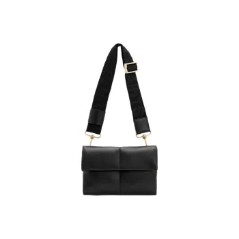 ALLSAINTS Sheepskin Shoulder Bag Unisex Black