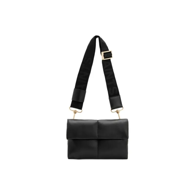 ALLSAINTS Sheepskin Shoulder Bag Unisex Black-0