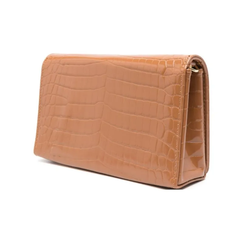 LOVE MOSCHINO Croc-embossed Shoulder Bag-1
