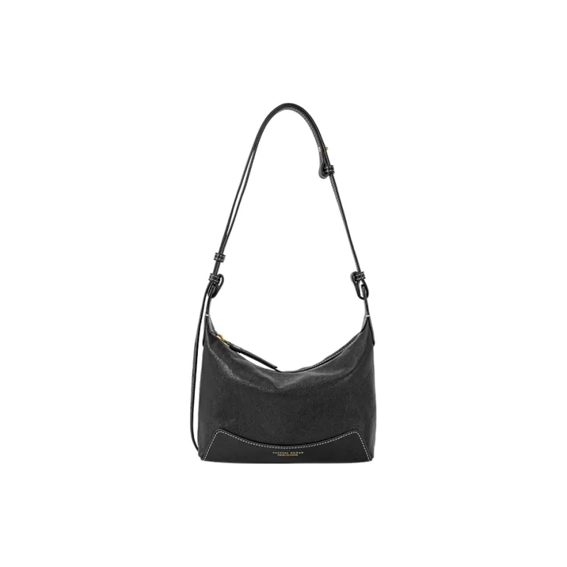 VANESSA HOGAN Top Grain Vegetable Tanned Cow Leather Shoulder Bag Small Size Women's Cocoa Red/Brown/Obsidian Black-9