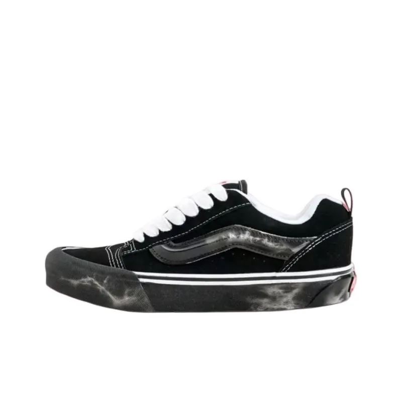 COSTS x Vans Knu Skool Anti Slip Wear Resistant Low Top Skateboard Shoes Unisex Black-0