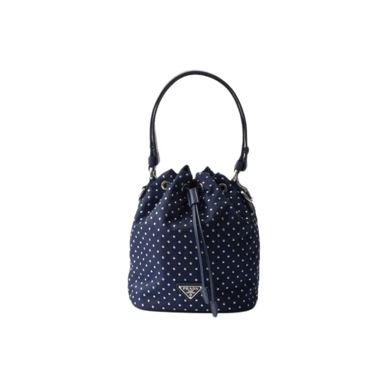 PRADA Reclycle Polyamide Bucket Bags Handbags Mini Women's Baltic Sea Blue-0