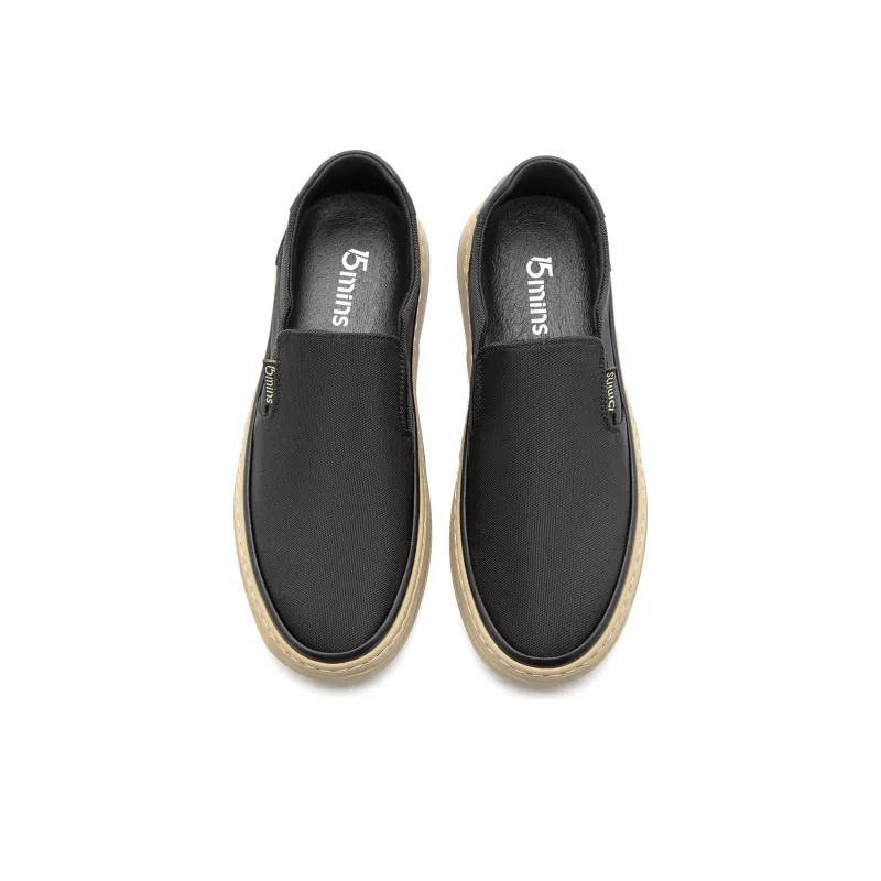15 MINS Low Top Casual Shoes Men's Black-1