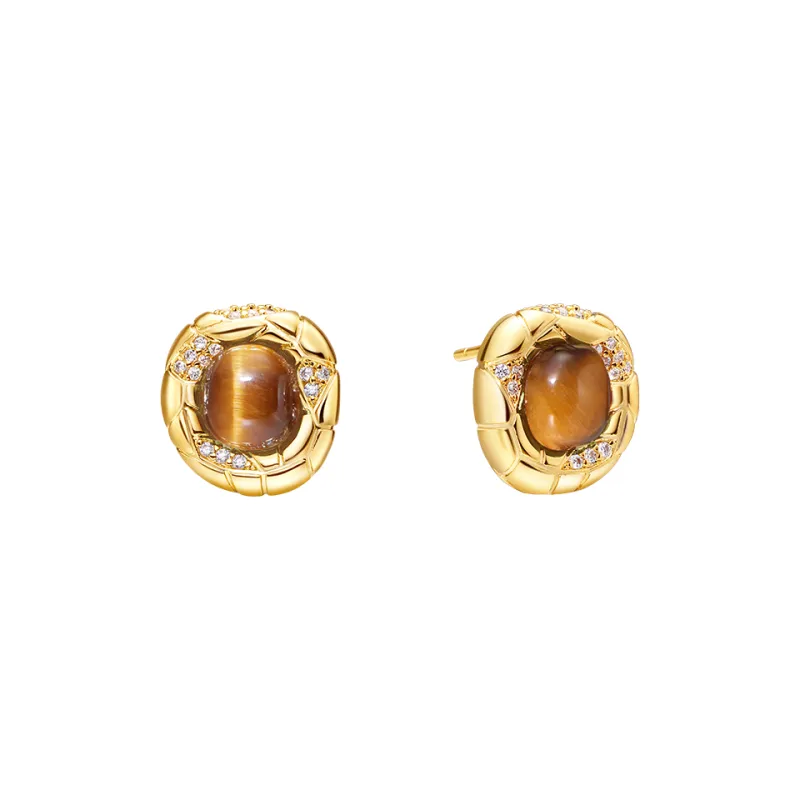 Arsis 925 Sterling Silver Stud Earrings Unisex Gold Silver Two Tone-9