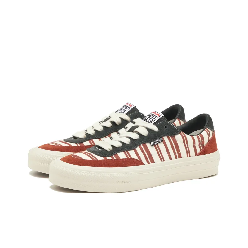 Vision Street Wear Flat Top Low Top Skateboard Shoes Unisex Russet Red-2