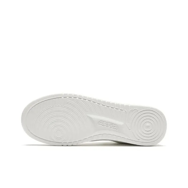 Anta Relaxed Slip-Resistant Cushioning Low-Top Skateboard Shoes Men's White-12