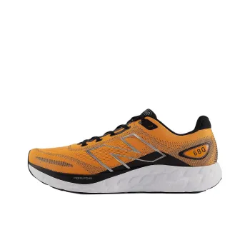 New Balance Fresh Foam 680v8 Anti Slip Wear Resistant Low Top Running Shoes Men's Orange White Black