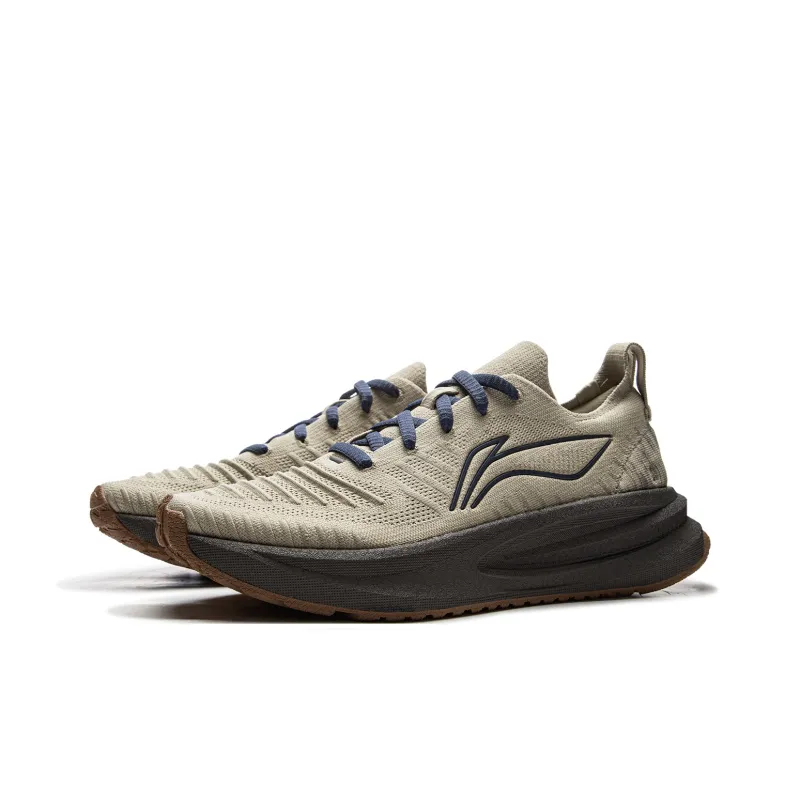 LiNing Comfortable Cushioning Slip Resistant Abrasion Resistant Breathable Low Top Casual Running Shoes Men's Gray Blue-2