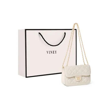 VINEY Cow Leather Shoulder Bag Crossbody Bag Regular Women's Ecru