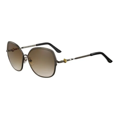 CARTIER Metal Square Sunglasses Unisex Black