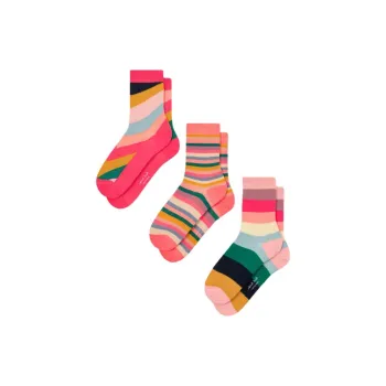 Paul Smith Three Pack Of Cotton Socks With Lurex Thread