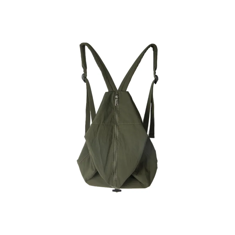 TAKI Nylon Commute Travel Large Capacity Casual Versatile Backpack Unisex Black/Army Green/Blue/Apricot/Gray-5
