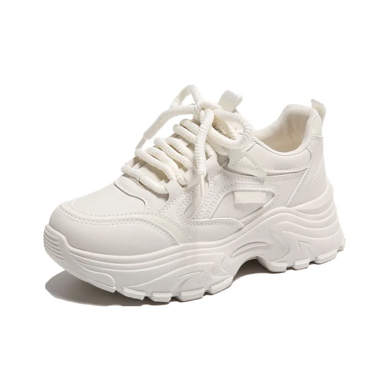 Budding Bear Anti-Slip And Wear-Resistant Lightweight Height Increasing Low-Top Chunky Sneakers Women's-12