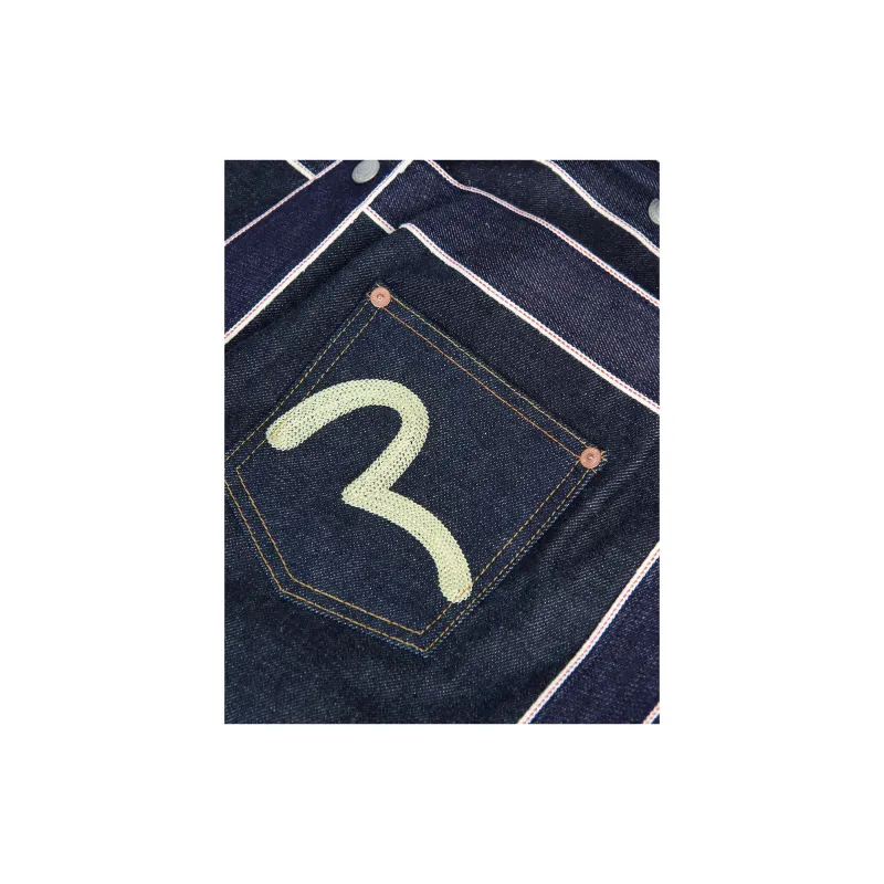 EVISU Denim Tote Bag Shopping Bag Handbag Regular Unisex Blue-3