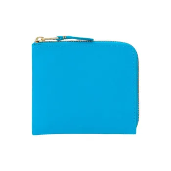 CDG Cow Leather Wallet Unisex Blue