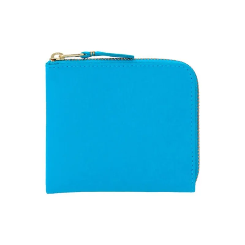 CDG Cow Leather Wallet Unisex Blue-0