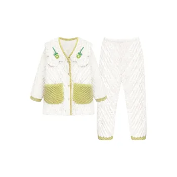YIROUQING Pajama Set Women's Ecru