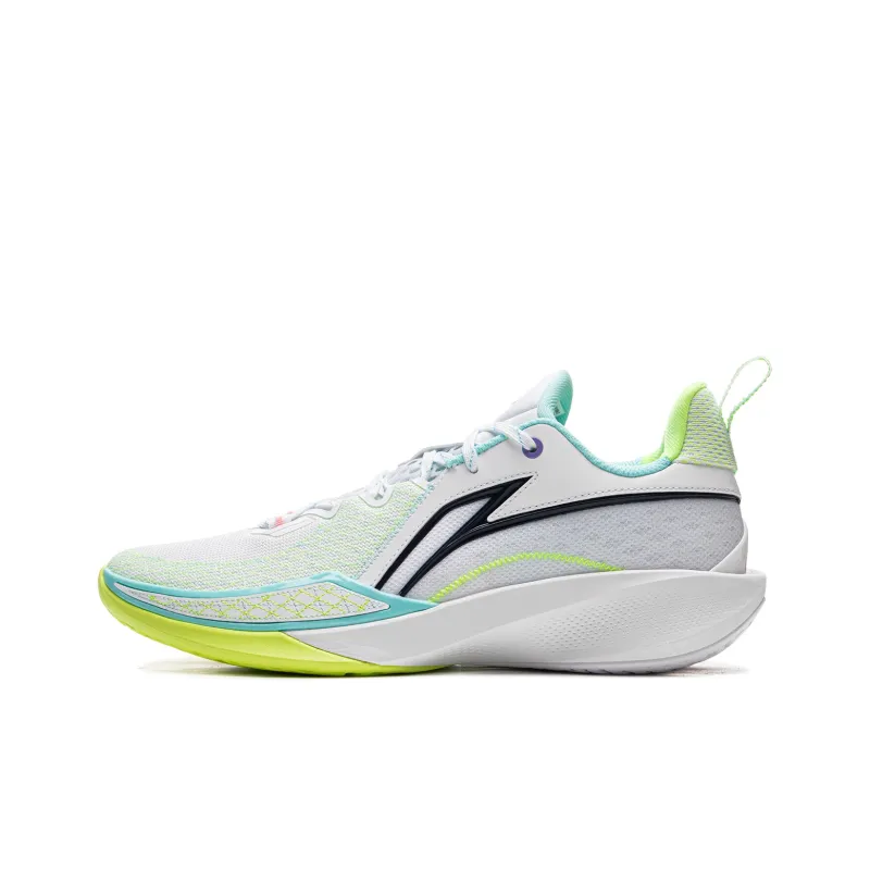 LiNing Speed Ling 2 Cushioned Slip Resistant Breathable Rebound Low Top Basketball Shoes Men's Standard White-0