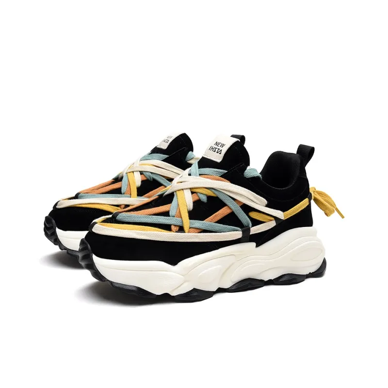 Kangaroo Head Height Increasing Low Top Chunky Sneakers Men's-6