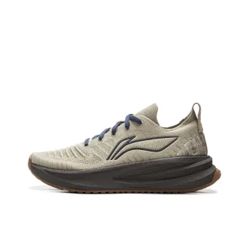 LiNing Comfortable Cushioning Slip Resistant Abrasion Resistant Breathable Low Top Casual Running Shoes Men's Gray Blue