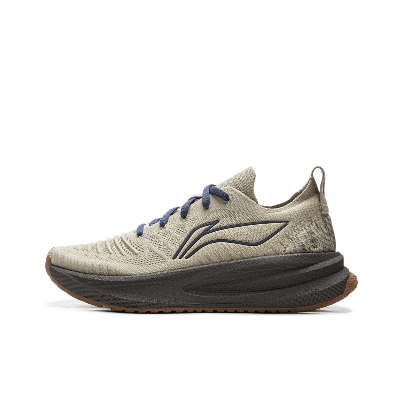 LiNing Comfortable Cushioning Slip Resistant Abrasion Resistant Breathable Low Top Casual Running Shoes Men's Gray Blue-0