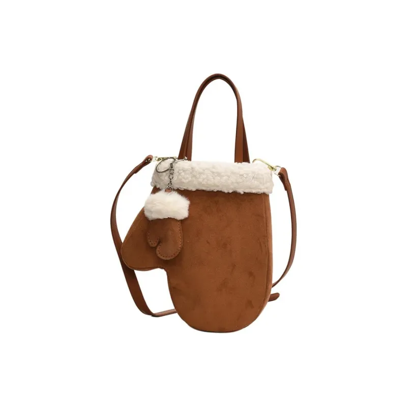 LUVISTRUE PU Matte Handbags Shoulder Bag Crossbody Bag Regular Women's Pink/Brown-6