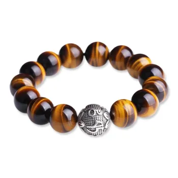 Yeon yun Jewelry Tiger's Eye Stone Bracelets Unisex
