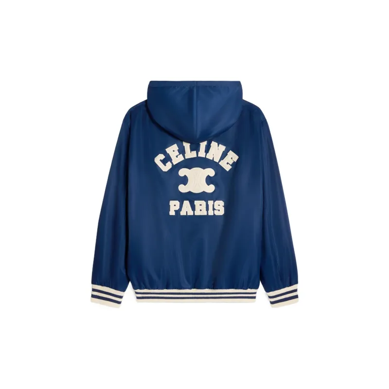 CELINE Paris Hooded Teddy Jacket In Nylon-1