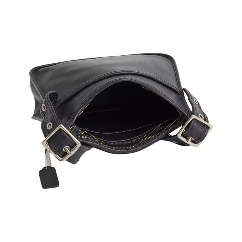 COACH Legacy Glove Tanning Crossbody Bag Shoulder Bag Large Size Women's Black-2