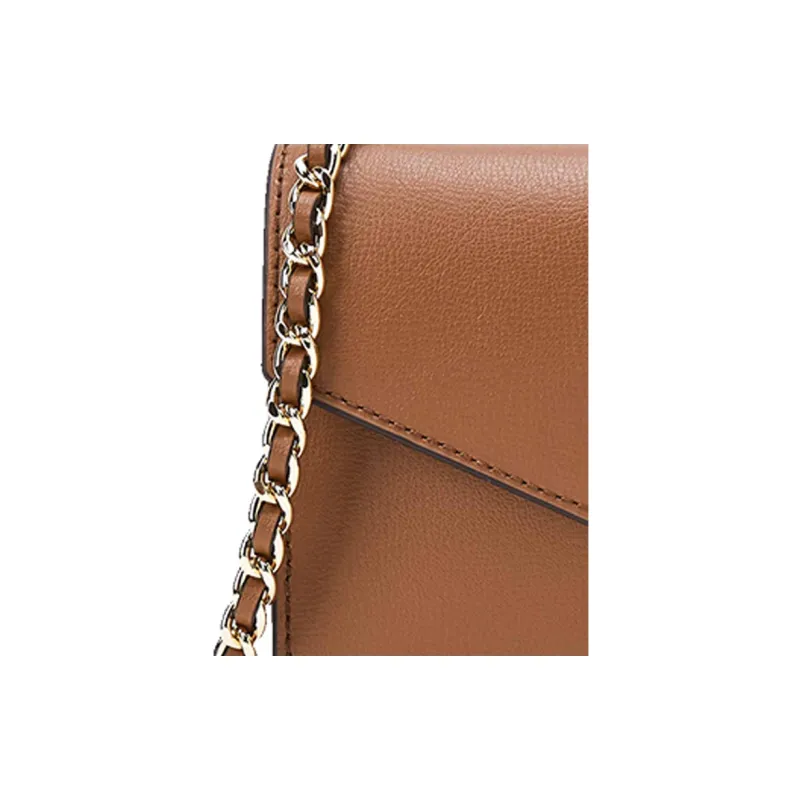 MICHAEL KORS Rose Cow Leather Shoulder Bag Trumpets Women's Leather Brown-2