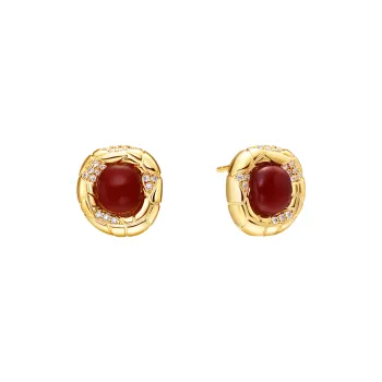 Arsis 925 Sterling Silver Stud Earrings Unisex Gold Silver Two Tone