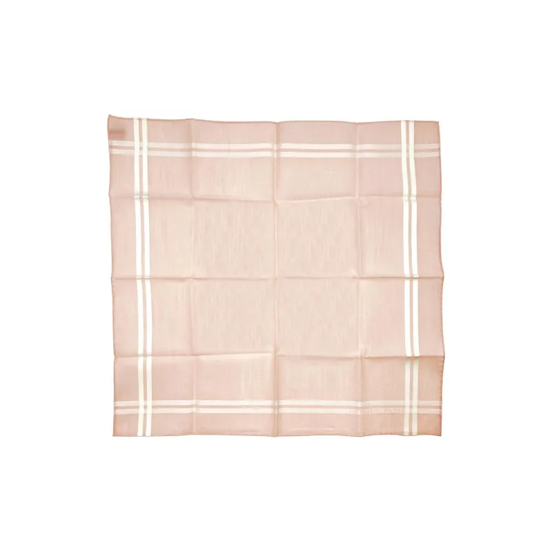 HERMES Cotton Knit Scarves Unisex Pink-1