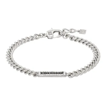 Givenchy Brass Enamel Bracelets Unisex Silver
