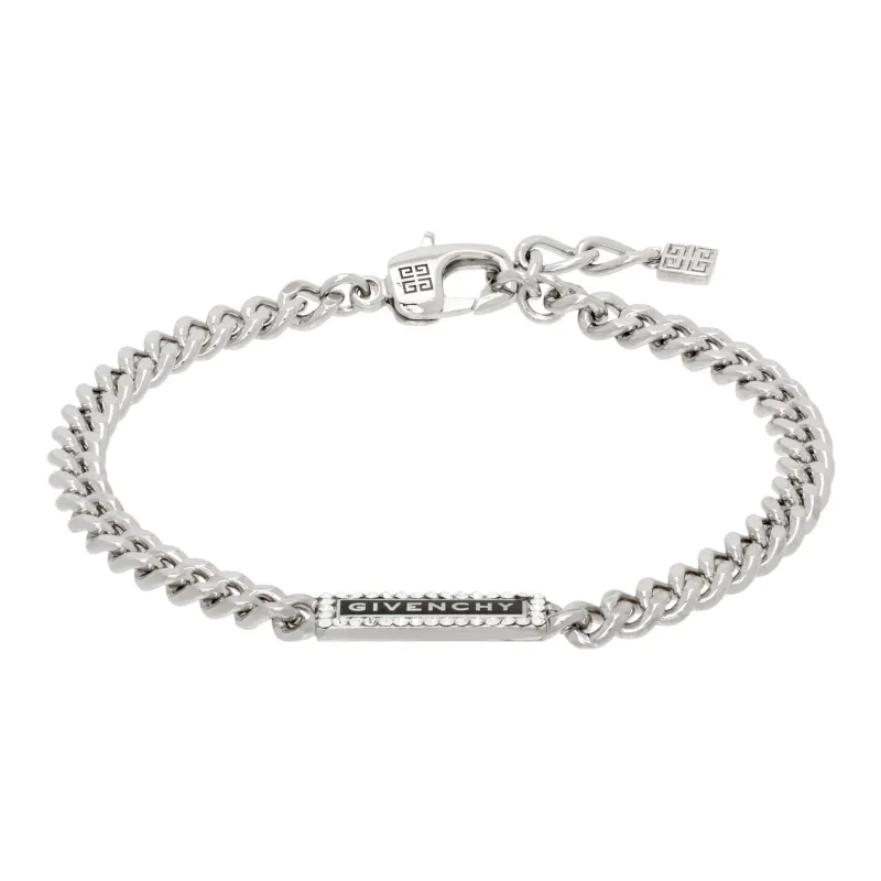 Givenchy Brass Enamel Bracelets Unisex Silver-0