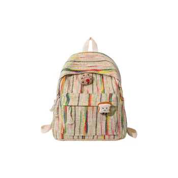 MASTER CANVAS Fabric Backpack Women's Ecru