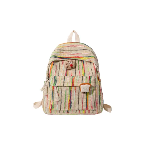 MASTER CANVAS Fabric Backpack Women's Ecru