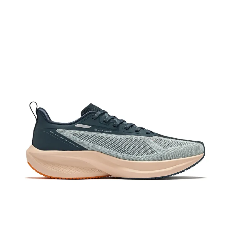Erke Cushioning Lightweight Rebound Low Top Training Running Shoes Men's Copper Cyan Bubble Green-1
