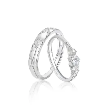 FOREVER MELODY Copper Zircon Rings Unisex