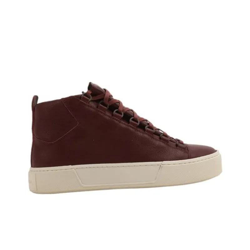 Balenciaga Arena High Top Skateboard Shoes Men's Red Brown-1