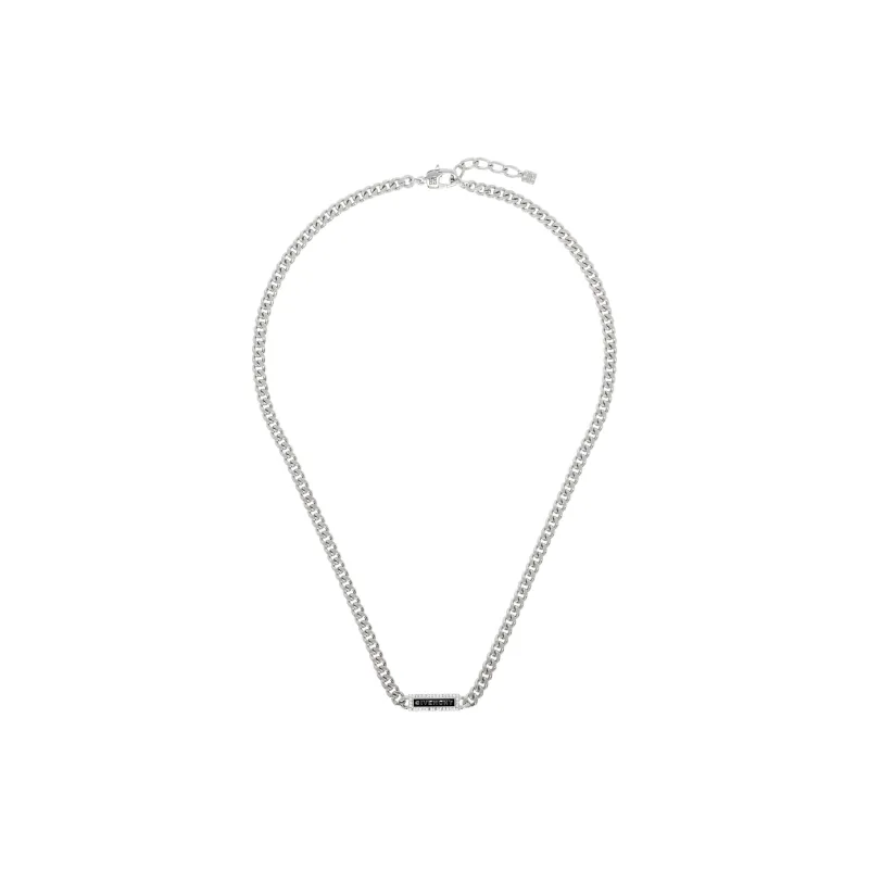 Givenchy Brass Enamel Necklaces Men's Silver-1