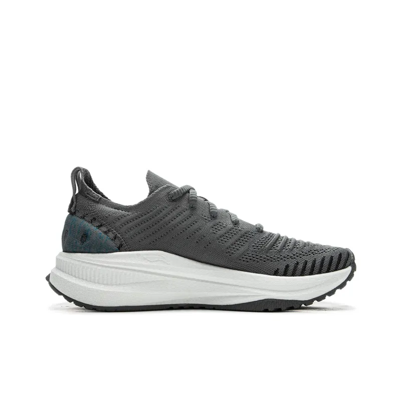 LiNing Comfortable Cushioning Slip Resistant Abrasion Resistant Breathable Low Top Running Shoes Men's Black Gray Color-1
